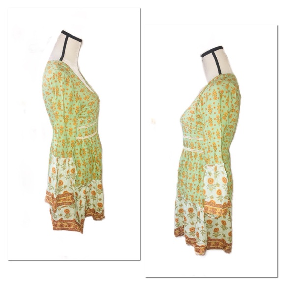 • HP•LAST 1•Boho Flare Sleeve Autumn Dress • - Picture 4 of 8